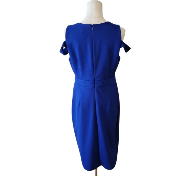 Adrianna Papell Royal Blue Sleeveless Bodycon  Dress Size 12 - Picture 5 of 6